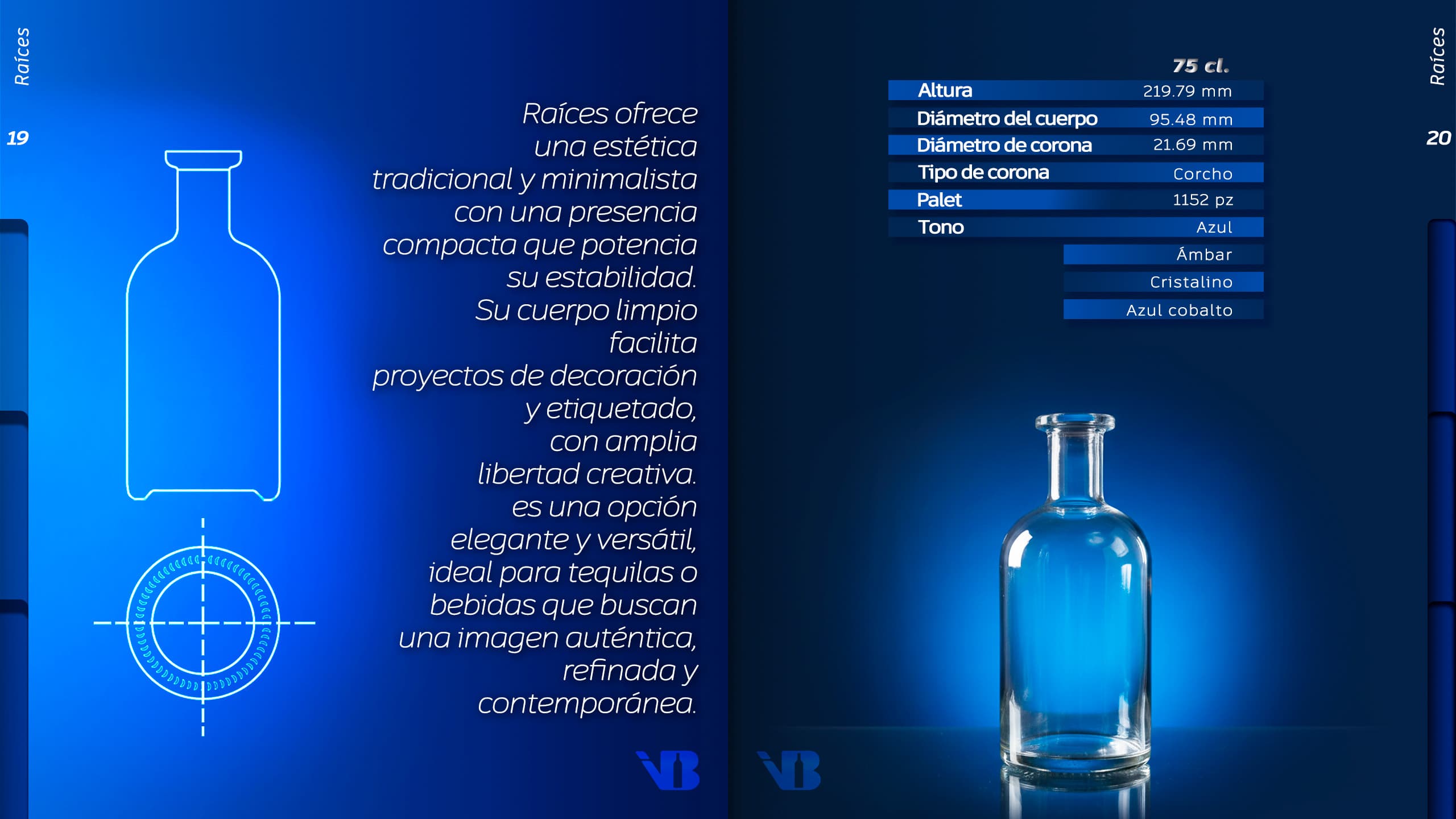 Botella de vidrio de la colección Raíces - Página 1 del catálogo